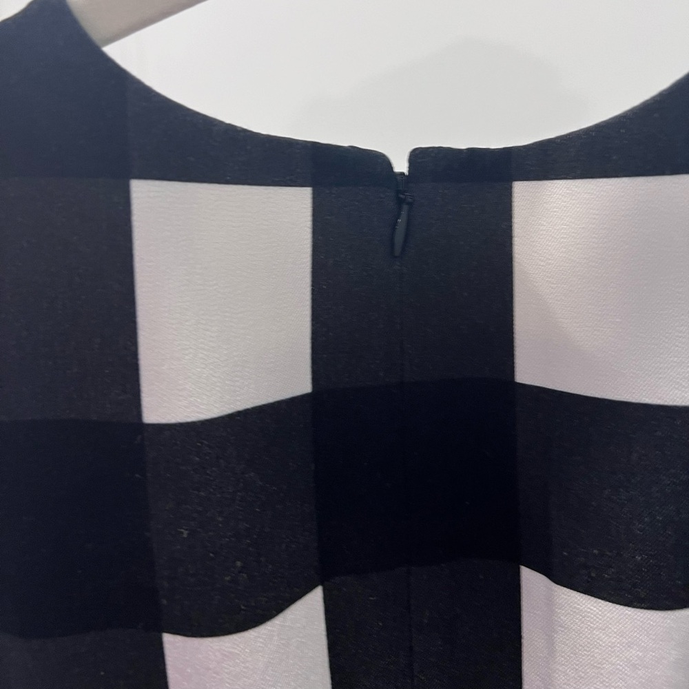 NWT Banana Republic Black and White Checkered Dress Size 14 - Picture 3 of 6